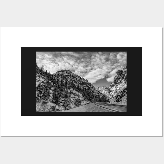 Mountain Road in Black and White Wall Art by jecphotography